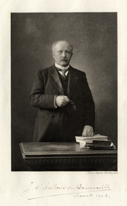 103904 Portret van prof. mr. J. baron d' Aulnis de Bourrouill, geboren 1850, hoogleraar in de rechtsgeleerdheid aan de ...